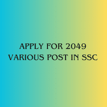Image of Apply for 2049 Various Post in SSC