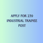 Image of Apply for 239 Industrial Trainee Post