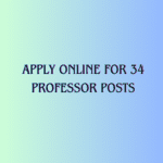image of Apply online for 34 Professor Posts