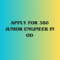 Image of Apply for 380 Junior Engineer in OD