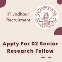 This is an image of Apply For 02 Senior Research Fellow