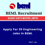 This is an image of Apply For 20 Engineering Jobs in BEML