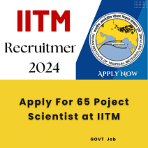 This is an image of Apply For 65 Poject Scientist at IITM