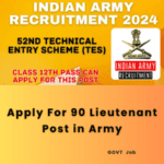 This is an image of Apply For 90 Lieutenant Post in Army