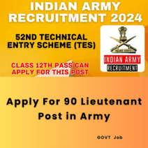 This is an image of Apply For 90 Lieutenant Post in Army