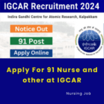 This is an image of Apply For 91 Nurse and other at IGCAR