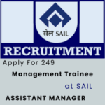 SAIL Recruitment for Management Tranee