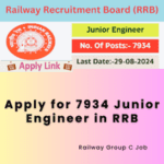 This is an image of Apply for 7934 Junior Engineer in RRB