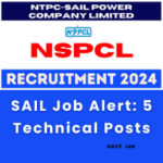 This is an image of SAIL Job Alert: 5 Technical Posts