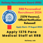 An image of Apply 1376 Para Medical Staff at RRB