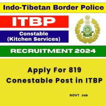 This is an Apply For 819 Conestable Post in ITBP