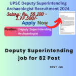 This is an image of Deputy Superintending job for 82 Post