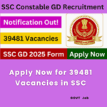 This is an image of Apply Now for 39481 Vacancies SSC Constable Recruitment