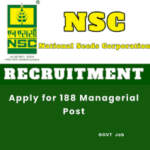 Apply for 188 Managerial Post