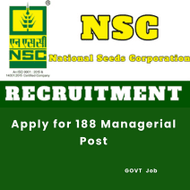 Apply for 188 Managerial Post