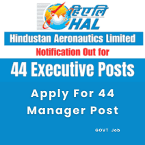 Apply For 44 Manager Postat HAL