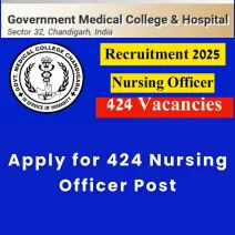 Apply for 424 Nursing Officer Post