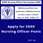 Apply for 3500 Nursing Officer Posts
