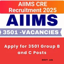 Apply for 3501 Group B and C Posts