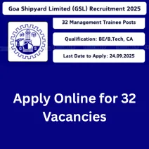 Apply Online for 32 Vacancies