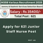 Apply for 621 Junior Staff Nurse Post